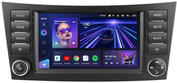 Магнитола для Mercedes-Benz E W211 2002-2010, CLS W219 - Teyes CC3L дисплей 7" IPS на Android 10, CarPlay, 4G SIM-слот
