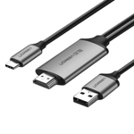 Ugreen HDMI(папа) toType-C/USB-A 1,5m Black