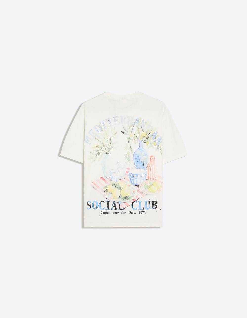 Мужская футболка relaxed fit с принтом, арт. 2279/538 - BERSHKA