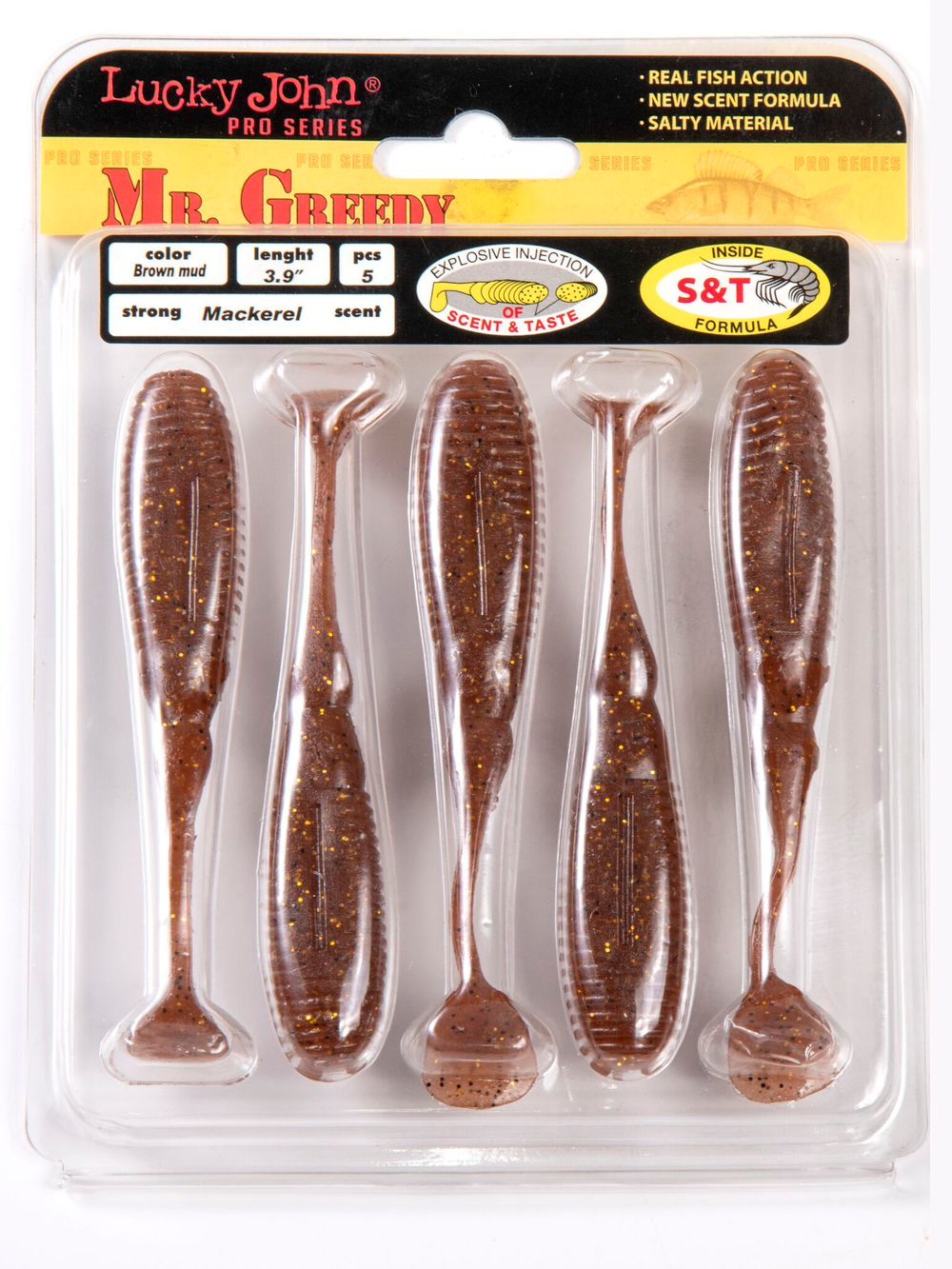 Виброхвосты съедобные LJ Pro Series MISTER GREEDY 3.9in (9,9 см), цв. S07, 5 шт.