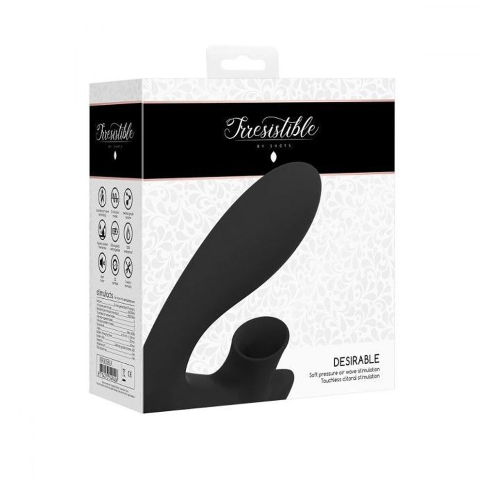 Чёрный вибратор для G-точки Irresistible Desirable с бесконтактной клиторальной стимуляцией (Цвет: черный)