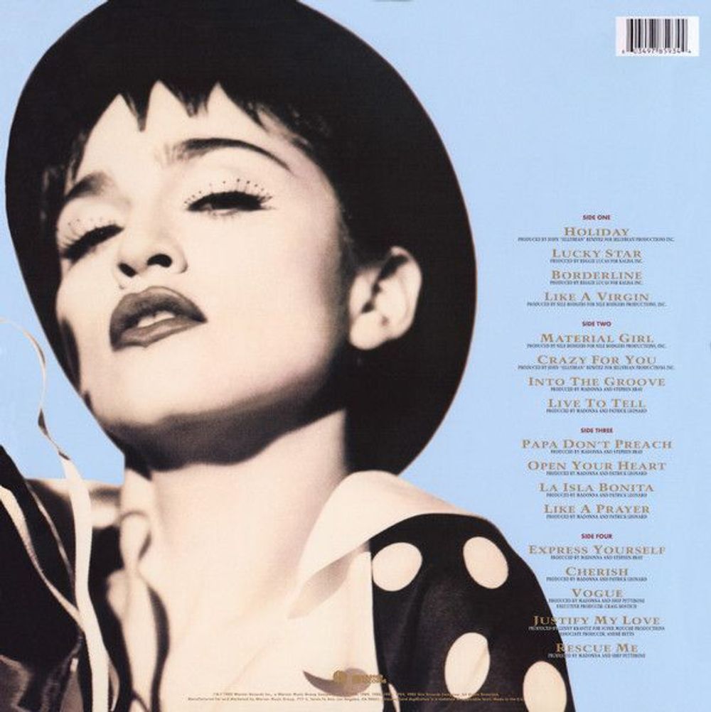 Madonna. Immaculate Collection (2 LP) Мадонна. Лучшее
