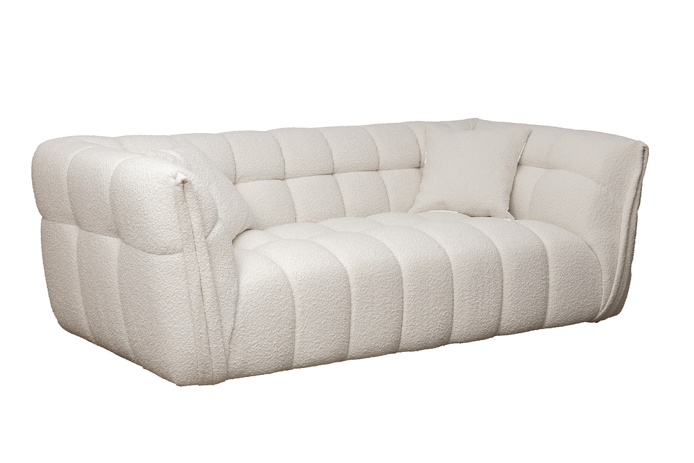 Диван Garda Decor двухместный Прато (GD, Prato) букле экрю Orso-ECRU 204*106**75 см