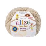 Пряжа Alize (Ализе) Cotton Gold Hobby New / уп.10 мот. по 50 г, 165 м, 262 беж