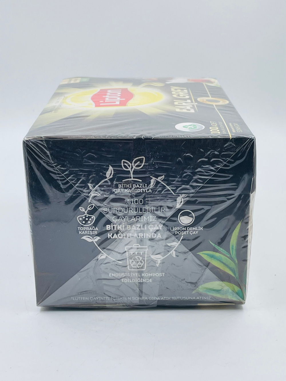 Чай черный Lipton Earl Grey с бергамотом 100 пакетиков 320 г (Турция)
