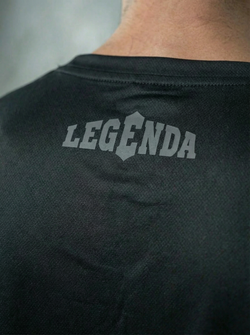 Футболка тренировочная мужская черная LEGENDA Русич красный