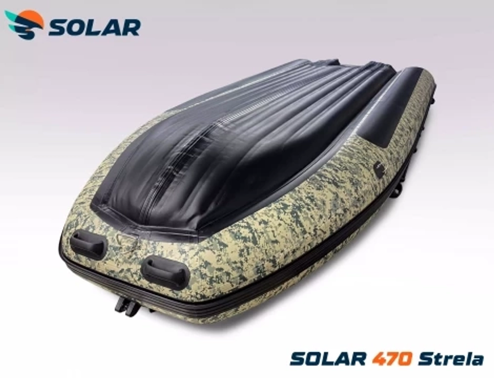 Лодка надувная моторная solar-470 strela jet tunnel