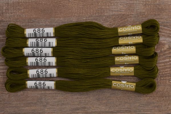 Мулине Lecien Cosmo, цв. 0686 / 6 мот. по 8 метров, в 6 сложений