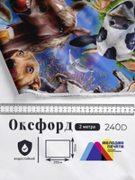 Оксфорд с принтом 2 метра №1 240 D