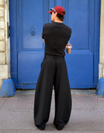 Мужские брюки barrel fit с ремнём и вытачками - BERSHKA