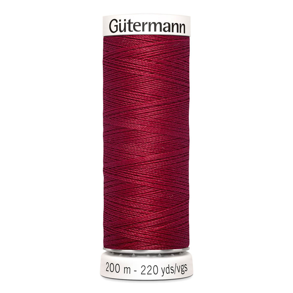 01 Нить Sew-All 100/200 м для всех материалов, 100% полиэстер Gutermann 748277 (384 малиновый щербет)