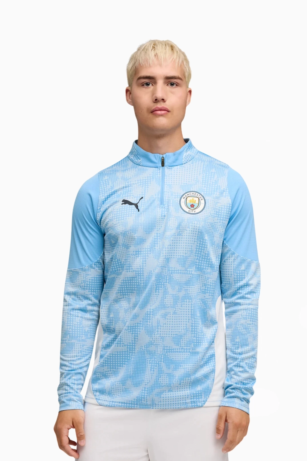 Кофта Puma Manchester City 25/26 Training 1/4 Zip Top - голубой