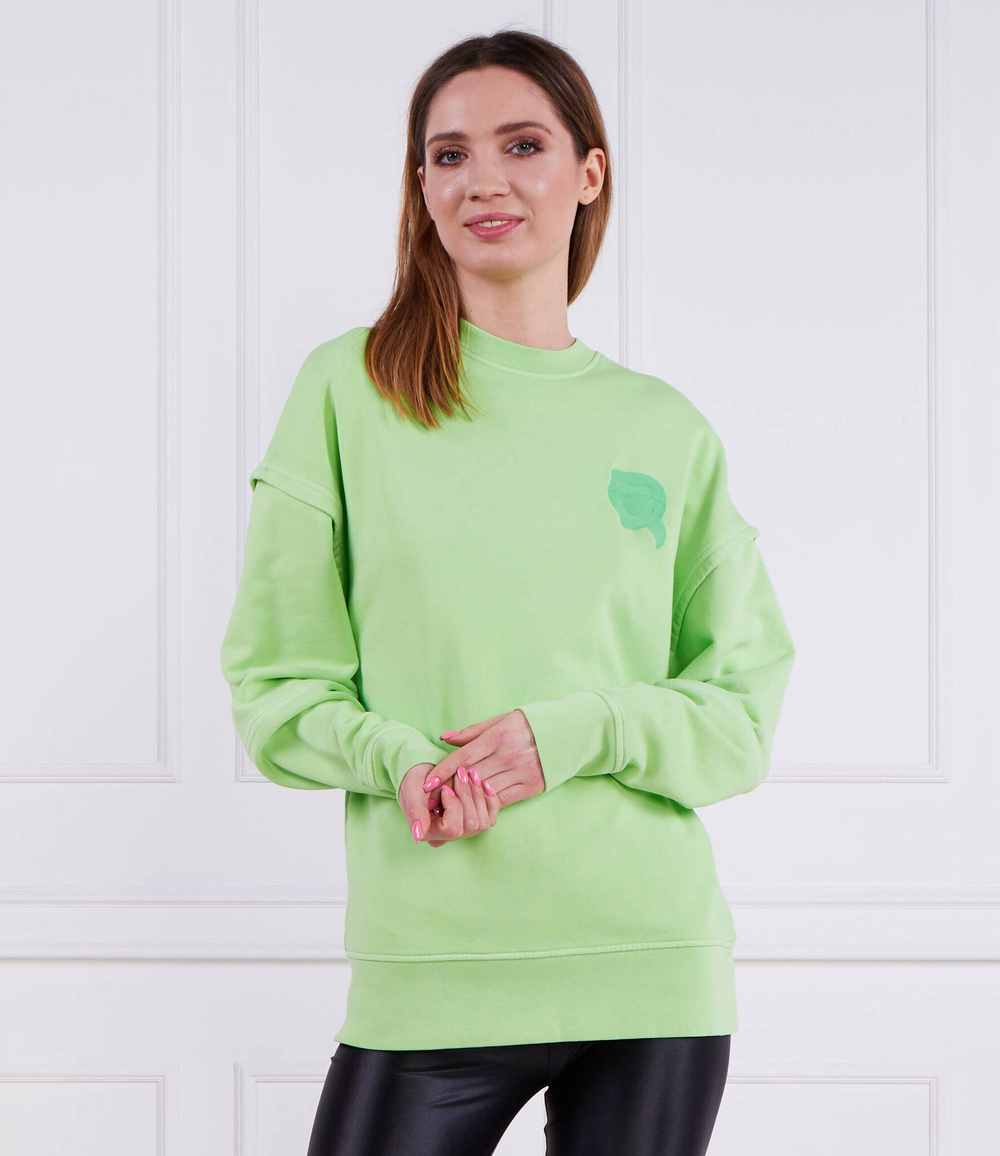 Худи ikonik 2.0 tonal Karl Lagerfeld - зеленый(231W1817)