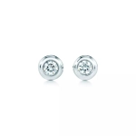 Серьги из серебра с бриллиантами, Tiffany 💎 Diamonds by the Yard 0.14ct. В наличии