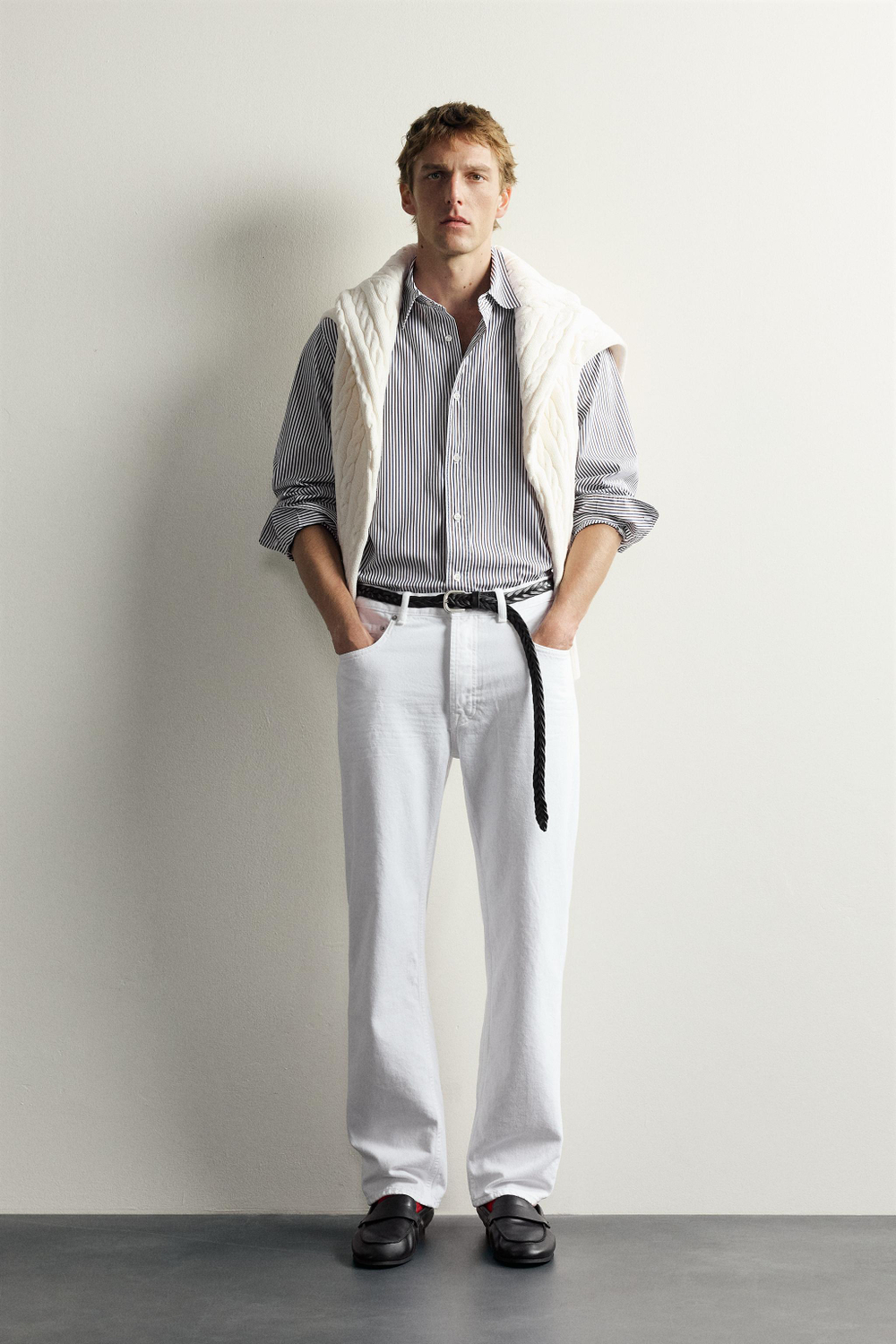 ФОРМАЛЬНАЯ РУБАШКА В ПОЛОСКУ AARON LEVINE X ZARA — ZARA