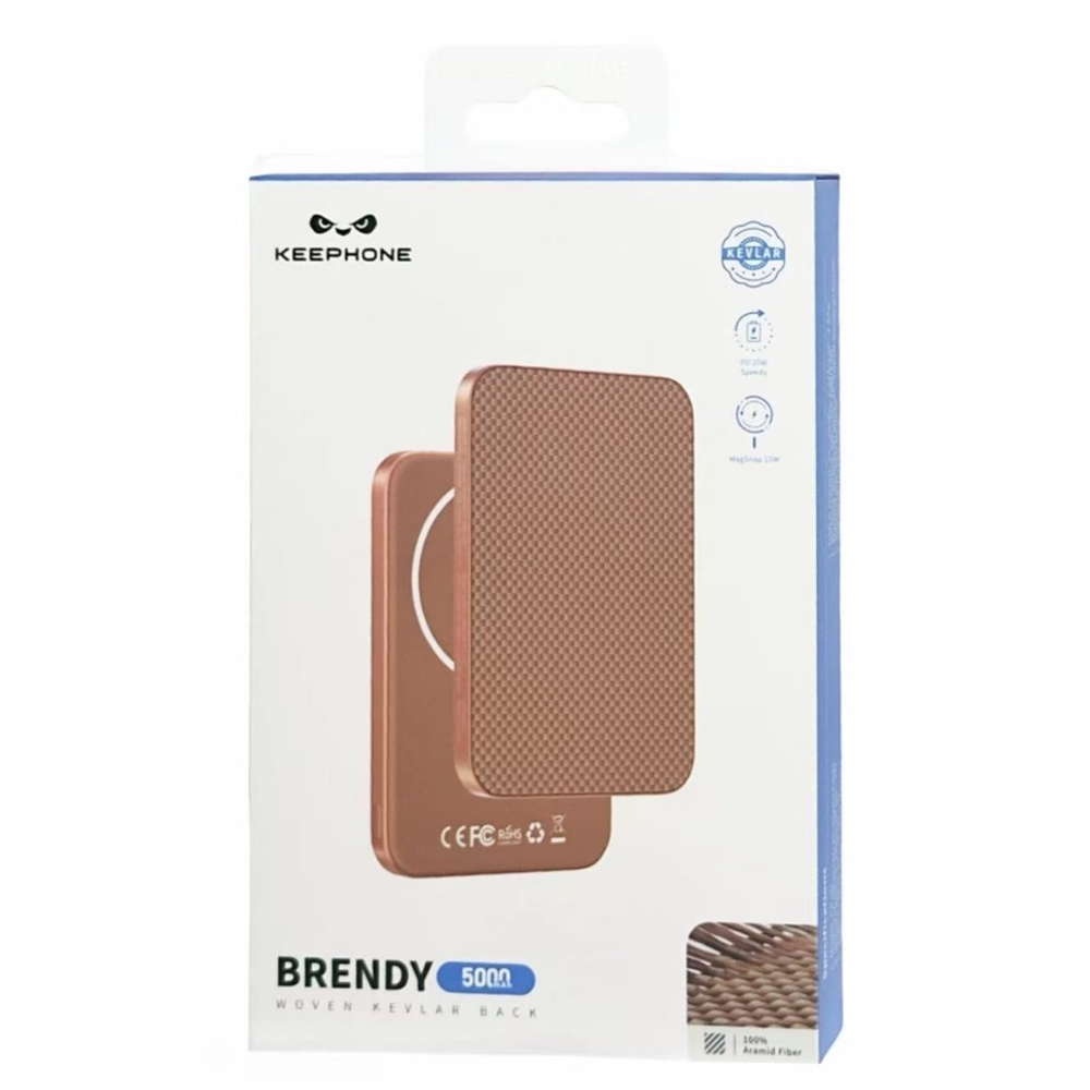 Powerbank магнитный с MagSafe Keephone Brendy Norra 5000mAh оранжевый