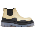 Bottega Veneta Tire Top Grain Cow Leather Ankle Length Chelsea Boots Men"s Yellow