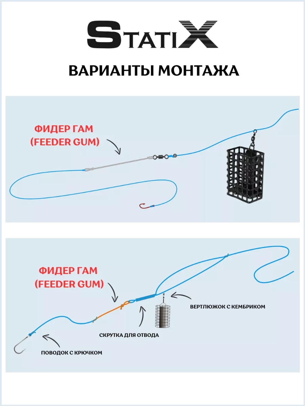 Фидер гам амортизатор для рыбалки (Feeder Gum) 1.0/5м