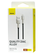 Usb Кабель-зарядка Lightning Baseus Cafule Metal 2м (CALJK-B01) черный