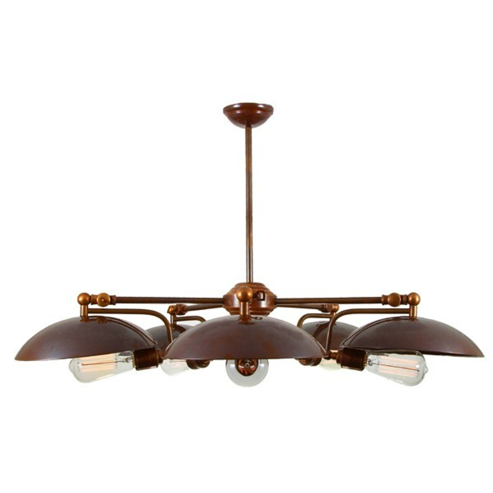 Cullen Adjustable 5 Arm Brass Chandelier Light