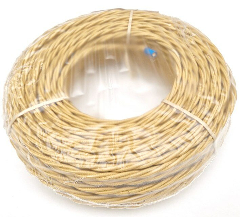 Ретро провод витой Песочное Золото Interior Wire Twist Магус ТМ ПВР-156 / 3х4