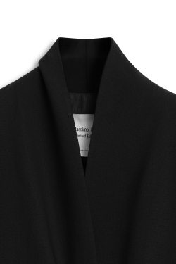Massimo Dutti Куртка из 100% шерсти - Limited Edition, черный