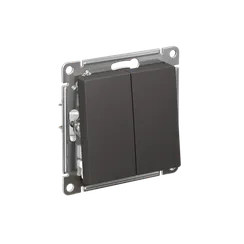 Переключатель перекрестный двухклавишный Systeme Electric AtlasDesign Базальт ATN001473