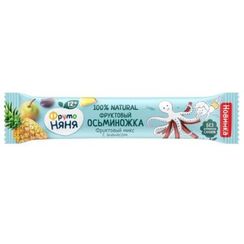 FRUTONANNY. ФрутоНяня Кусочки фруктовые Осьминожка Яблоко, груша, слива, ананас 16г с 12 месяцев