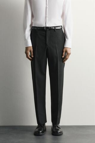 КОСТЮМНЫЕ БРЮКИ ИЗ 100% ШЕРСТИ — ZARA · 4592/381
