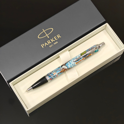 Ручка шариковая Parker IM "Схватка" с ручной росписью Палех в коробке