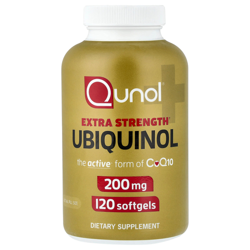 Qunol, убихинол, 200 мг, 120 капсул
