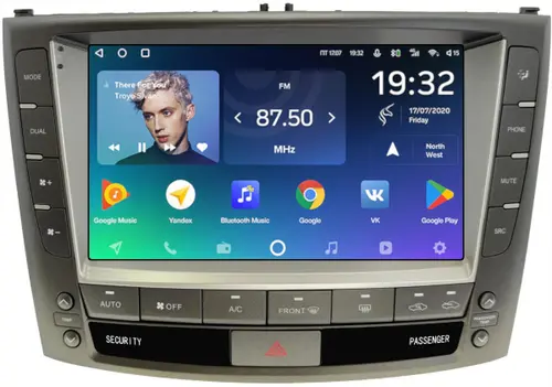Магнитола для Lexus IS250 XE20 2005-2008 (ШГУ цветной) - Teyes CC2 PLUS монитор 9" QLED, Android 10, Быстрая, SIM-слот