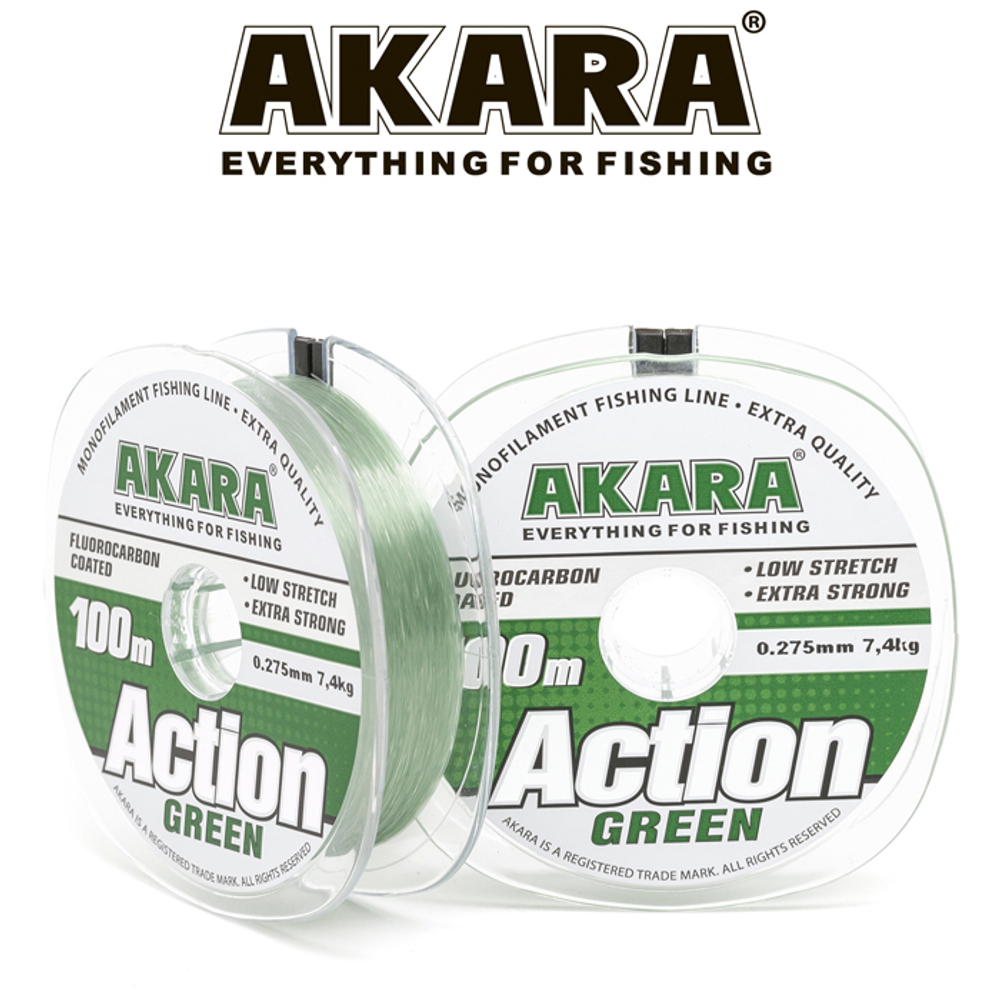 Леска Akara Action Mossgreen 100 м 0,275 серо-зеленая
