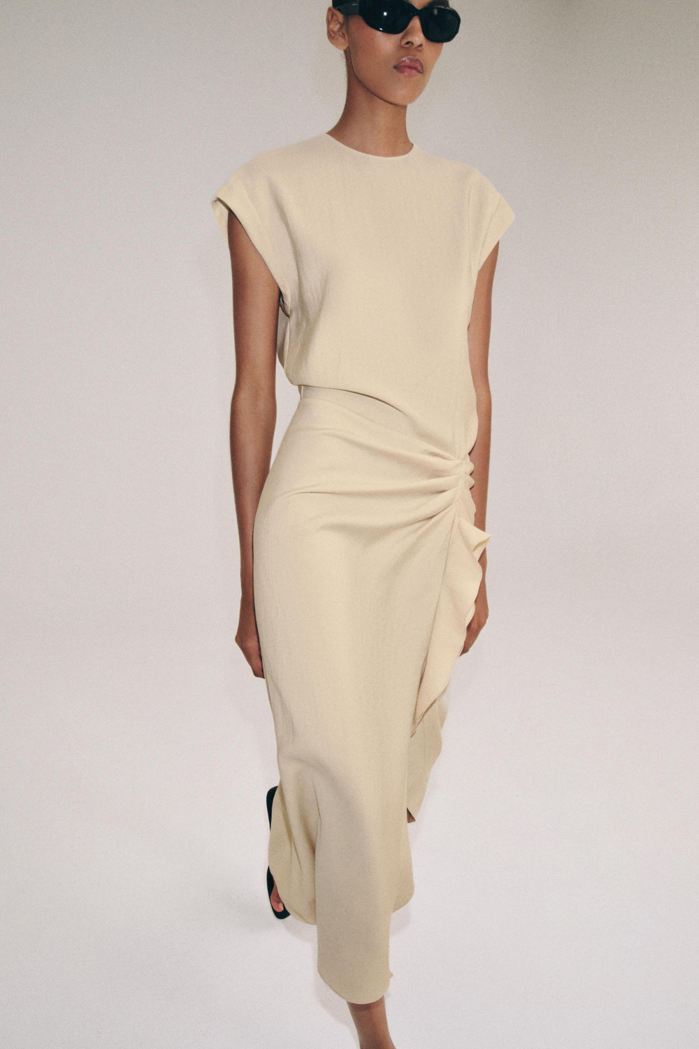 ПЛАТЬЕ МИДИ С ВОЛАНАМИ — ZW COLLECTION — ZARA