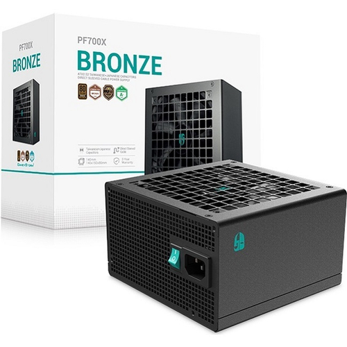 Блок питания DeepCool 700W GAMERSTORM PF700X BK Black, 120 мм, 80 PLUS Bronze (R-PF700X-HD0B-WGEU)