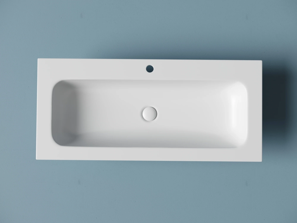 Раковина накладная Ceramicanova Грация (Grace) прямоугольная, с отверстием под смеситель, 1010x457x137 мм, цвет белый матовый, CN7013MW
