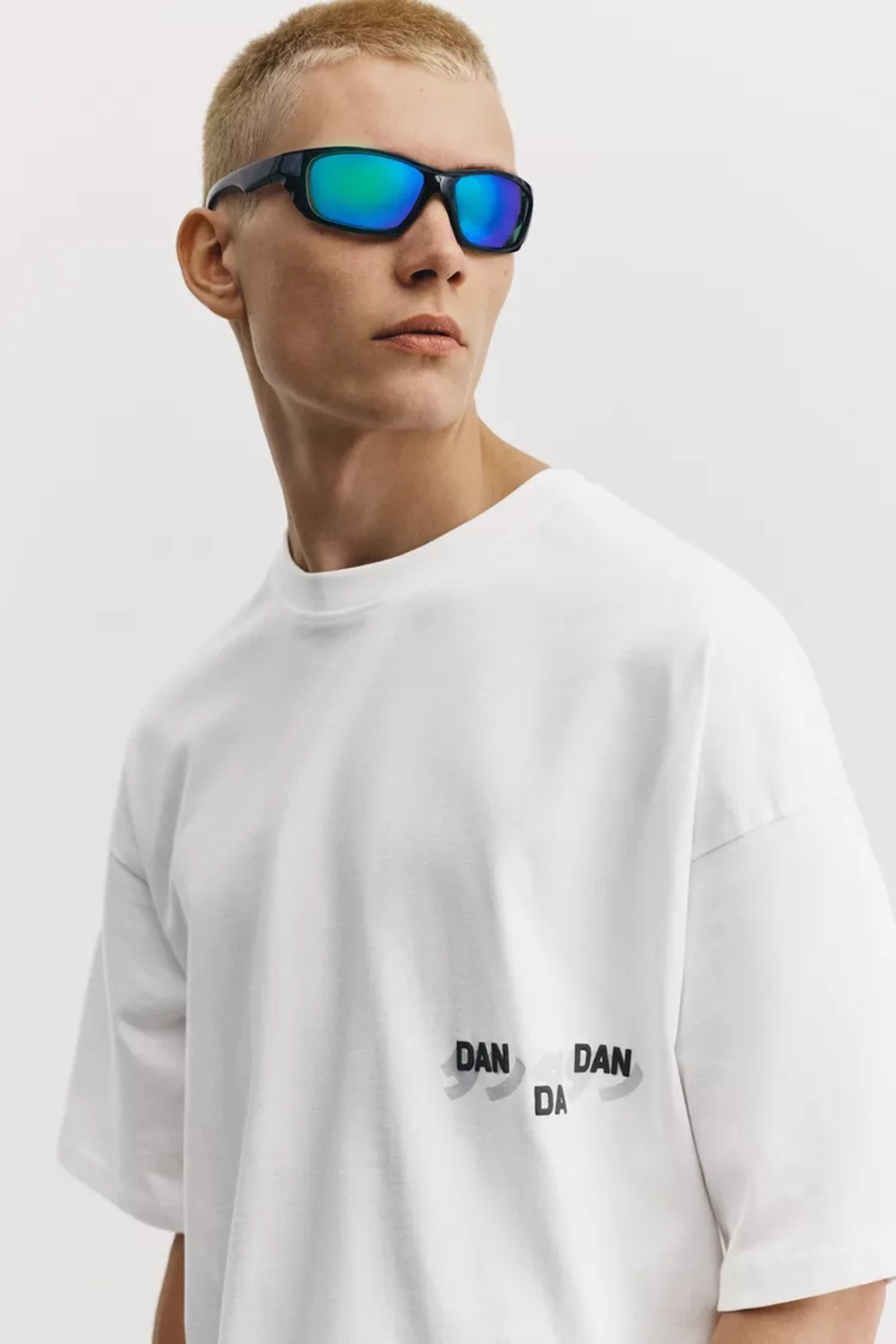 PULL&BEAR Футболка с короткими рукавами "Dan Da Dan", белый