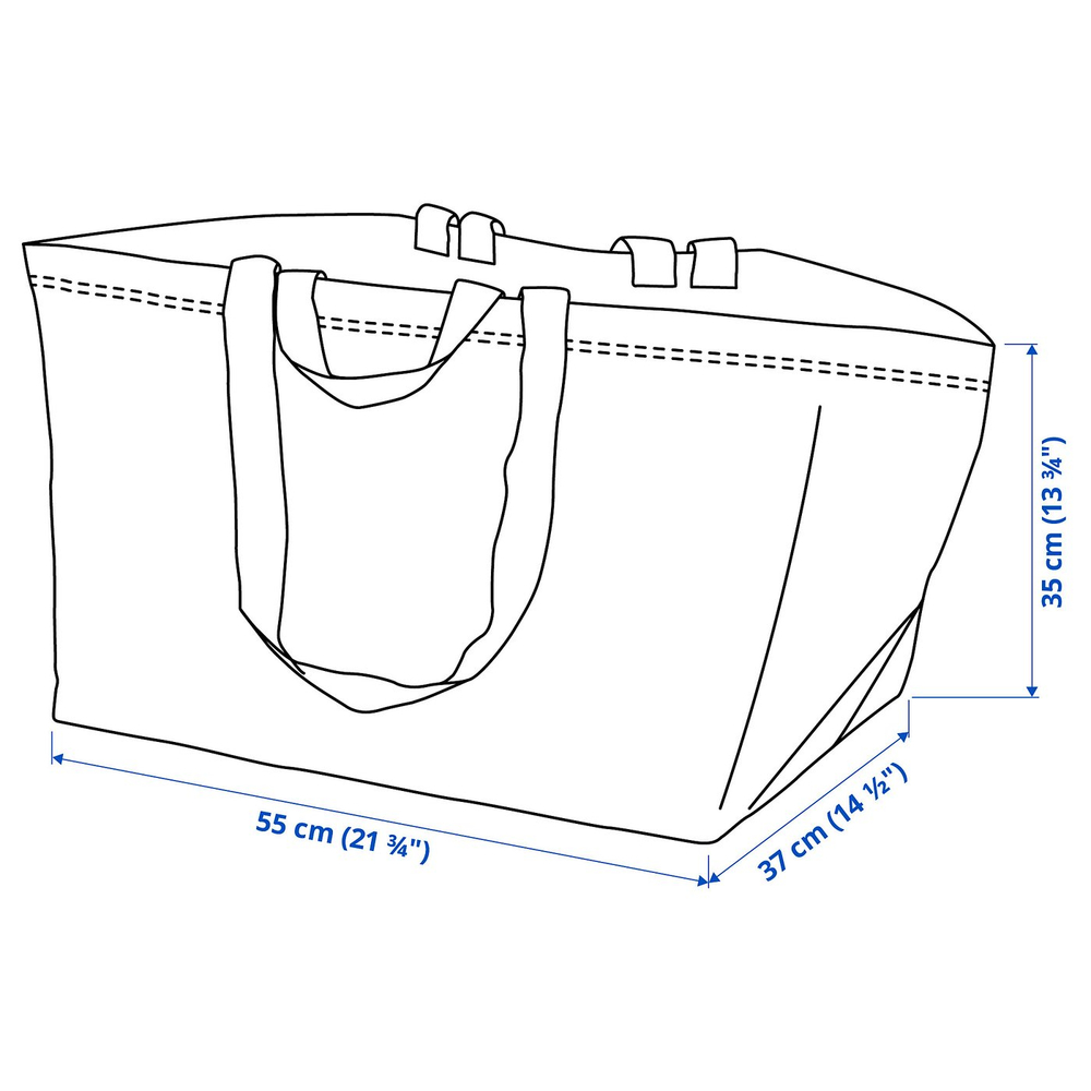IKEA FRAKTA  (ИКЕА ФРАКТА)  -  Большая сумка - синяя 55x37x35 см/71 л