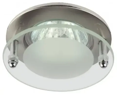 KL15 SN ЭРА литой "с круглым стеклом" MR16,12V, 50W сатин