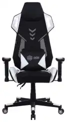 Кресло игровое Cactus Cs-Chr-090 черный/белый экокожа/сетка крестов. нейлон