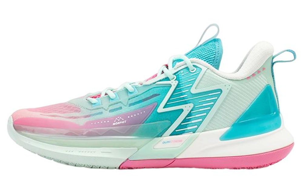 361° Big3 4.0 SWITCH Low top Slip Resistant Abrasion Resistant Basketball Shoes Men"s Pink Green