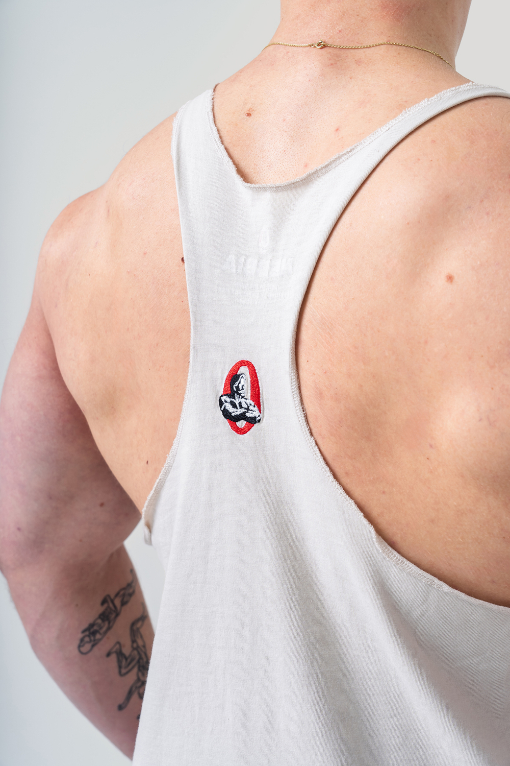 Майка Washed Muscle Back Stringer GOLDEN AGE 791 Белая