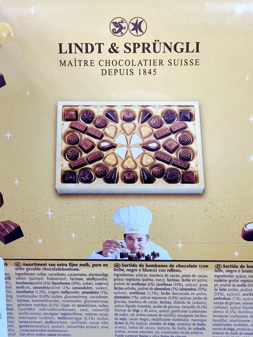 Шоколадные конфеты ассорти Lindt Champs-Elysees Edition Or 44 конфет 468 г (Из Финляндии)