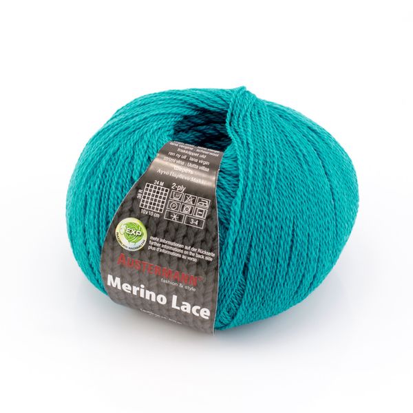Пряжа Austermann (Аустерманн) Merino Lace EXP / уп.5 мот. по 50 г, 400м, бирюзовый