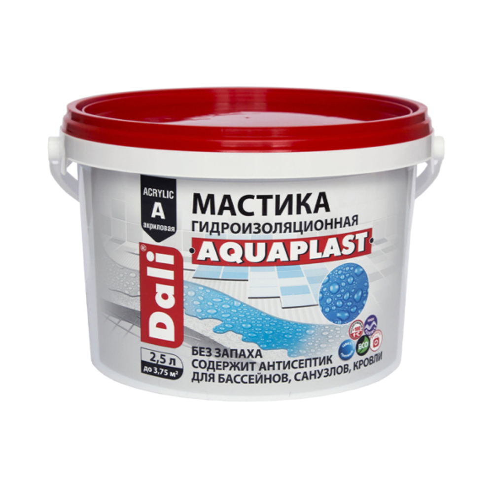 МАСТИКА "DALI  АКВАПЛАСТ"   2,5 Л (1) "РОГНЕДА"