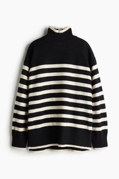 Свитер оверсайз с воротником-водолазкой - H&M