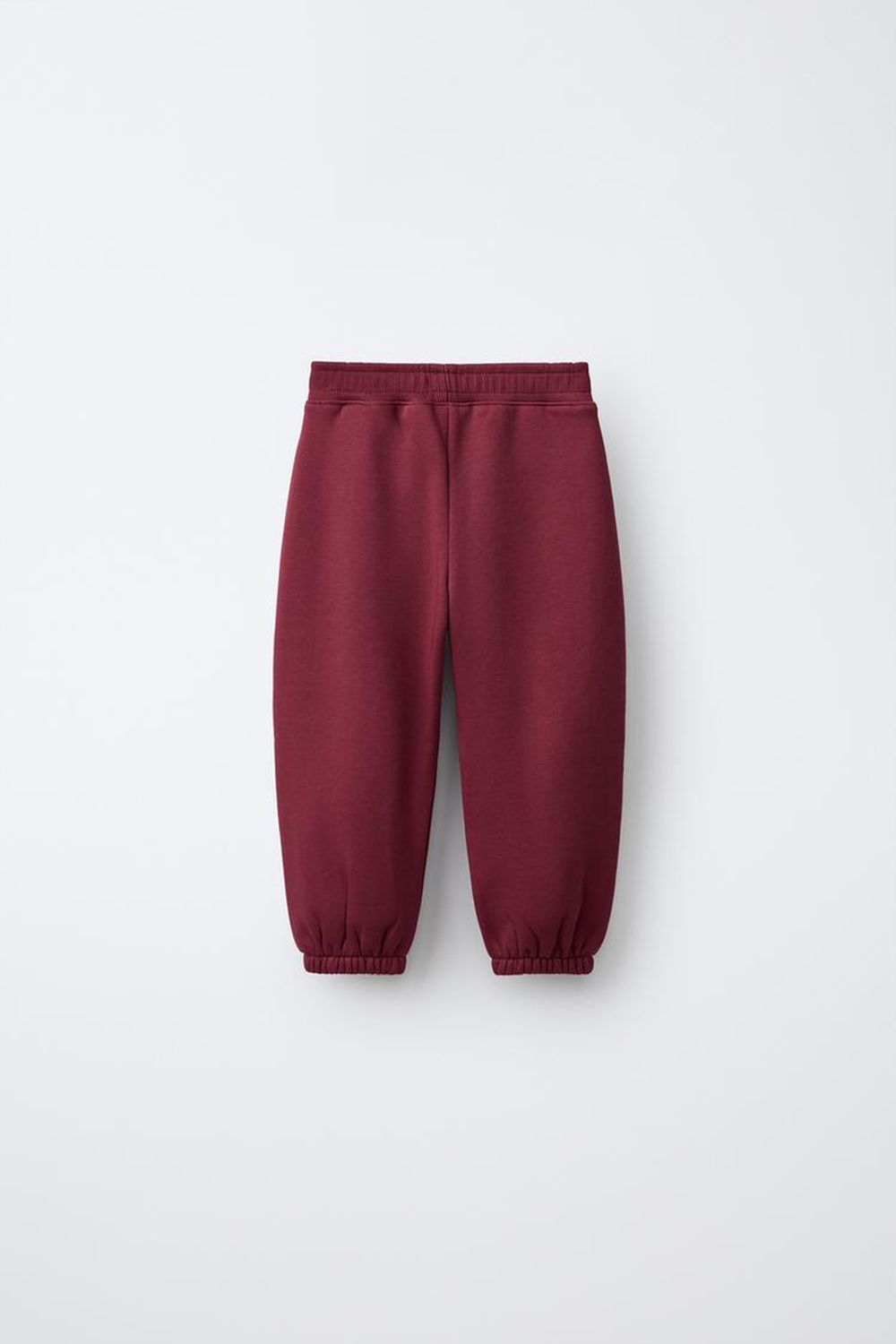 ZARA ОДНОТОННЫЕ БРЮКИ-ДЖОГГЕРЫ, ГРАНАТОВЫЙ