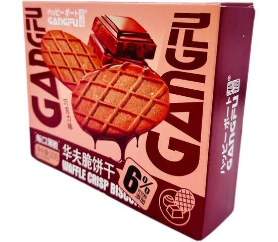Хрустящие вафли Gangfu, шоколадный вкус, 50г (Китай)