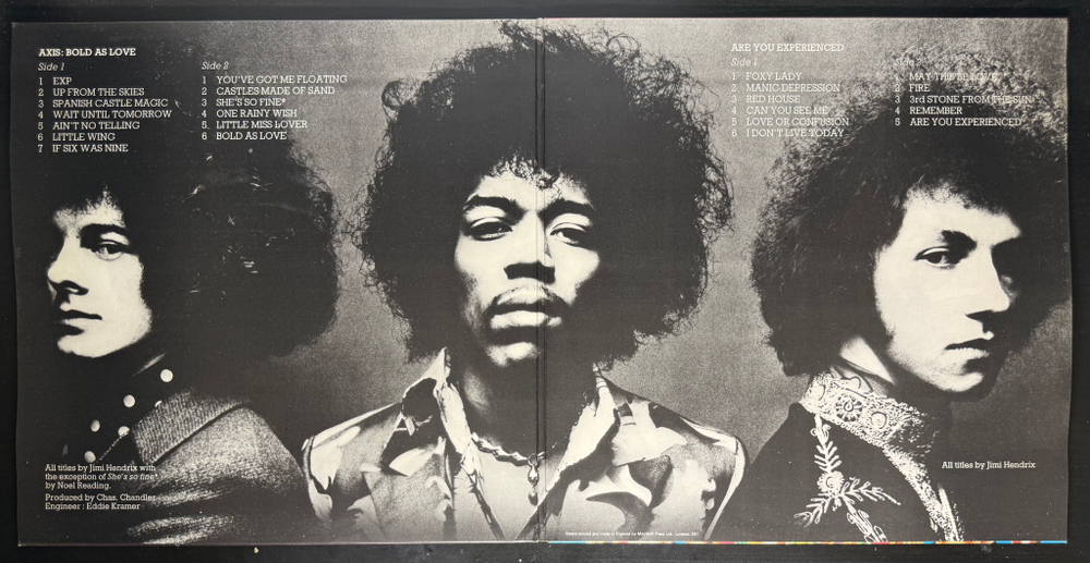 The Jimi Hendrix Experience ‎– Are You Experienced / Axis: Bold As Love 2LP (Англия 1973г.)