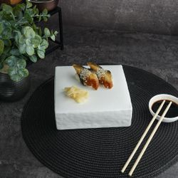 Блюдо квадратное 16*16 см h5,4 см брусок для закусок White Matt Panasia P.L. Proff Cuisine [2]